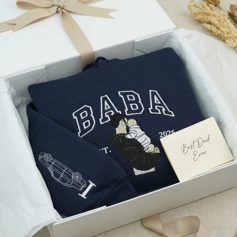 Personalized Embroidered Dad & Kids Keepsake: A Heartfelt Tribute to Fatherhood