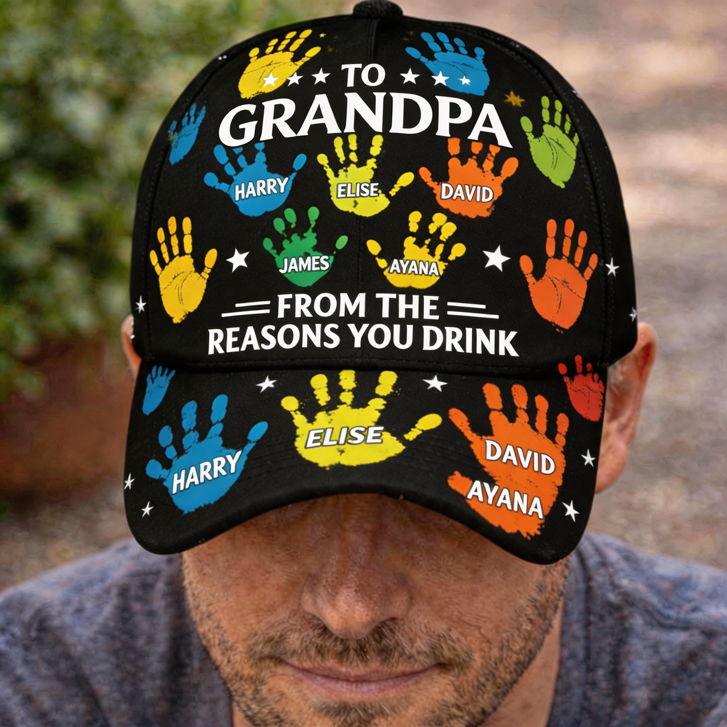 The Overloaded "Reasons You Drink" Custom Handprint Cap