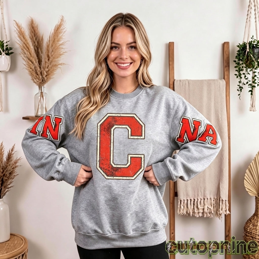 The Custom Front & Back Retro Collegiate Crewneck