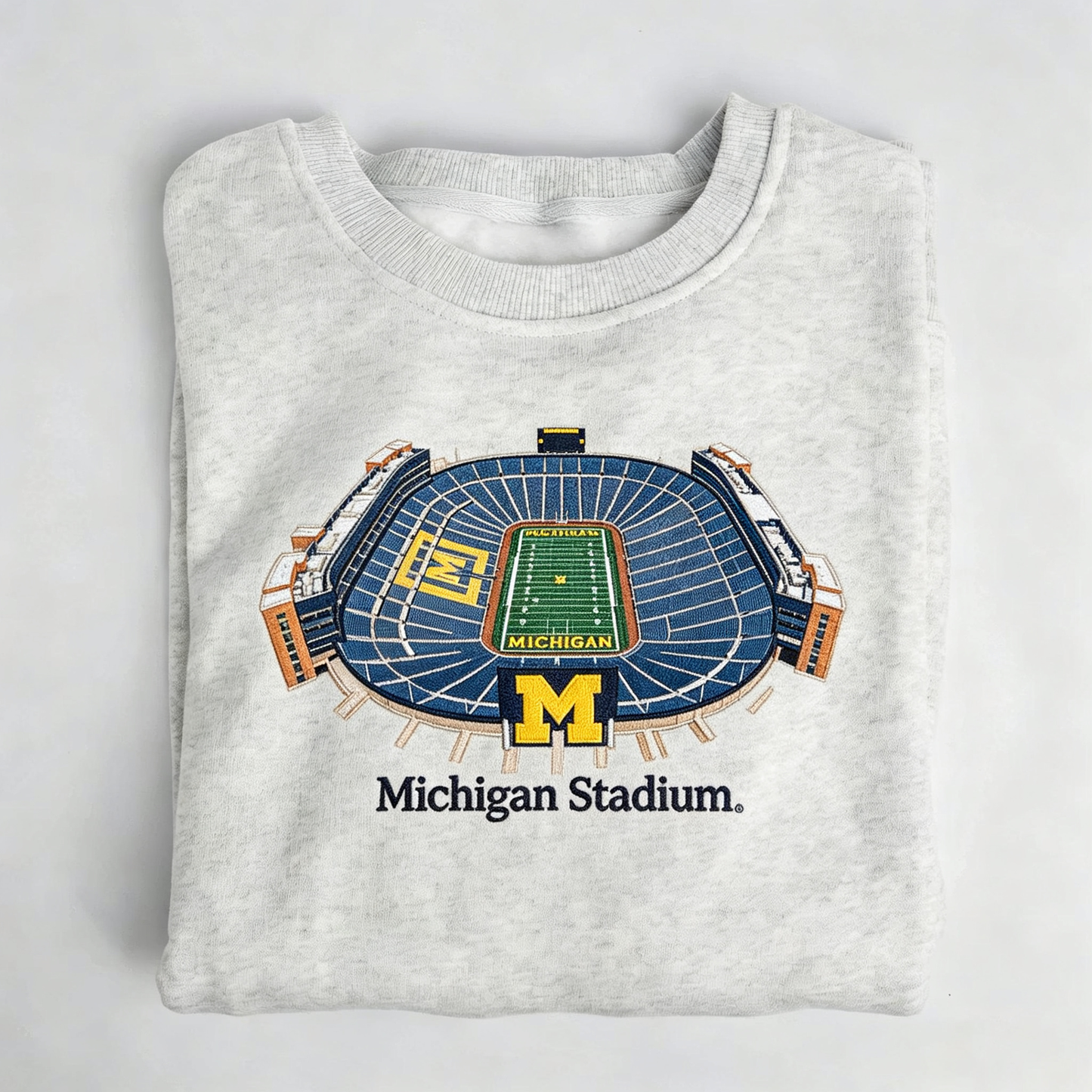 Panoramic Michigan Stadium Embroidered Apparel
