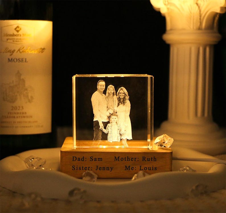 Heartstrings | Personalized 3D Glowing Crystal Keepsake