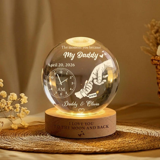 Custom "The Moment You Became My Daddy" Night Light