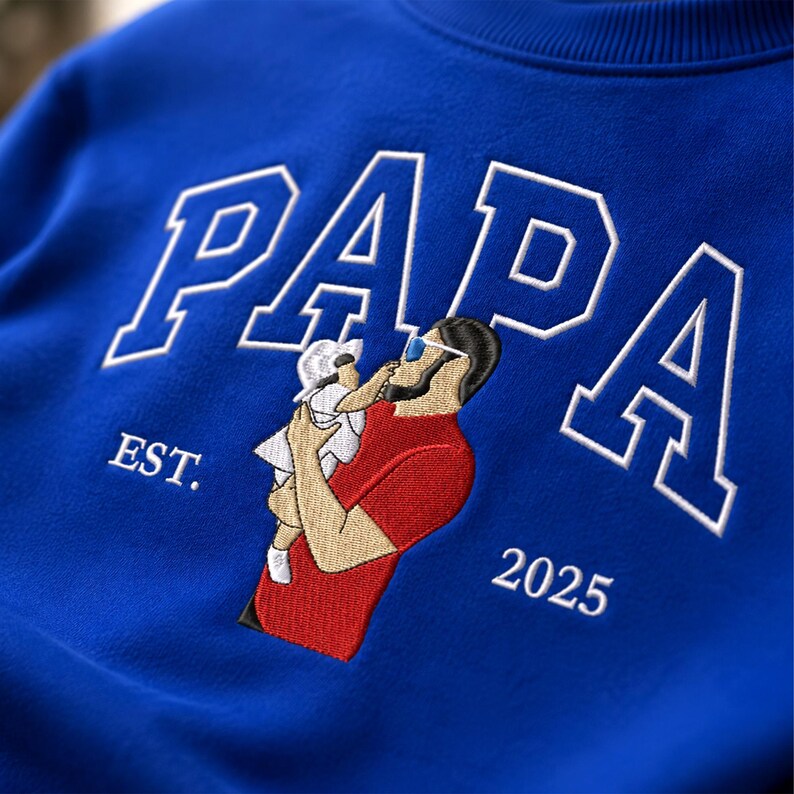 Personalized Embroidered Fatherhood Keepsake: Celebrate Your Bond in Style