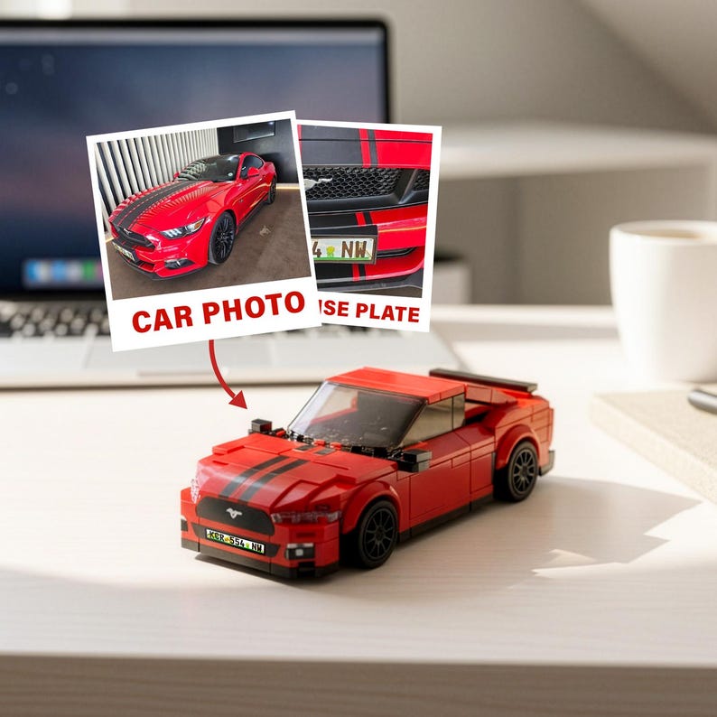 Personalized Custom Car And Figure Brick Model From Photo Perfect Gift For Dad