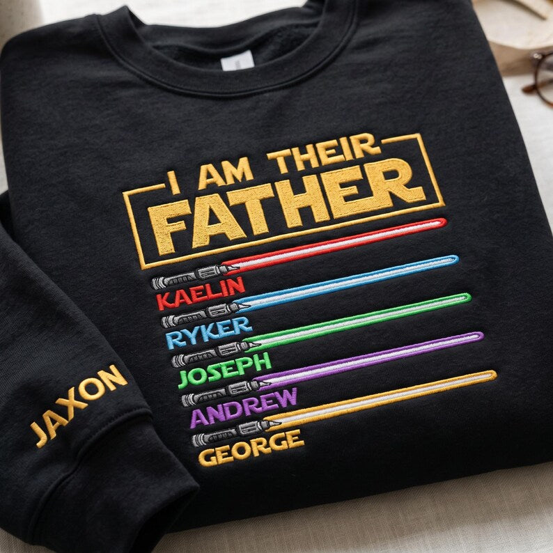 Personalized Star Wars "I Am Their Father" Embroidered Sweatshirt