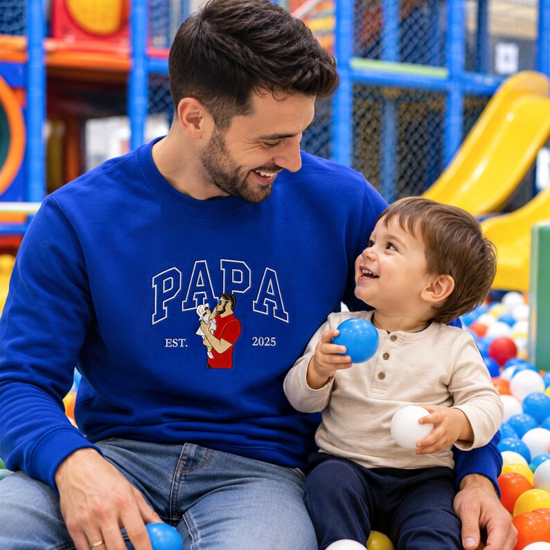 Personalized Embroidered Fatherhood Keepsake: Celebrate Your Bond in Style