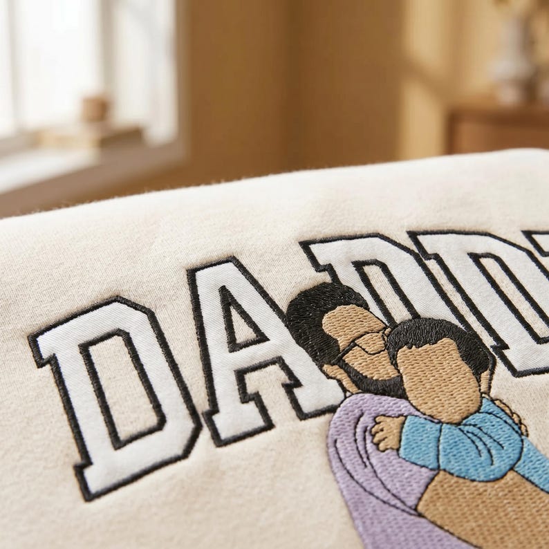 Personalized Embroidered Daddy Hoodie: Wear Your Precious Bond Forever