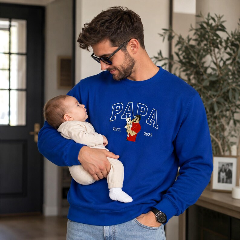 Personalized Embroidered Fatherhood Keepsake: Celebrate Your Bond in Style