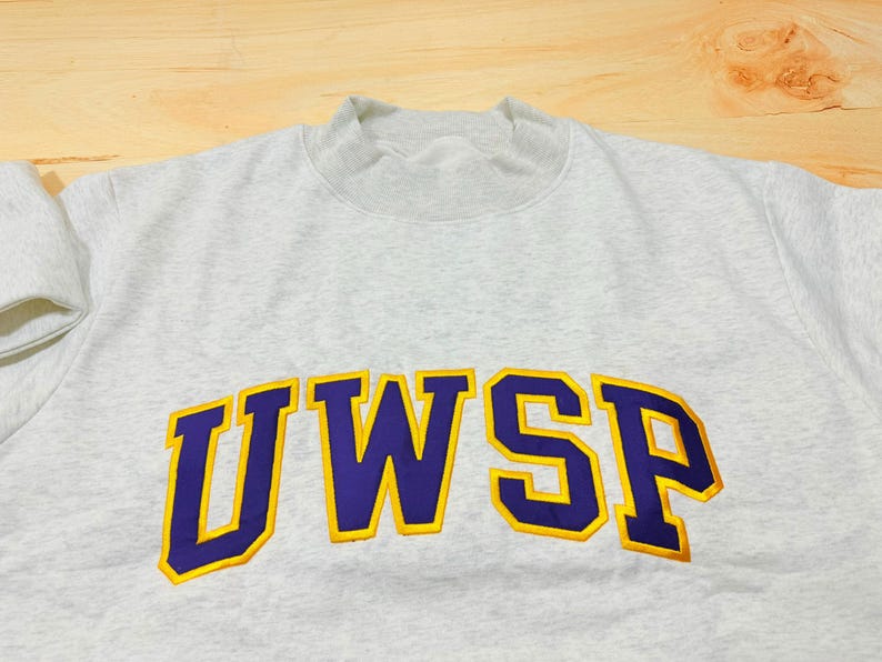 Custom Varsity Letter Applique Crewneck Sweatshirt, Personalized Neck Script University Game Day Pullover