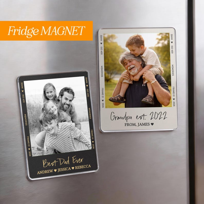 Custom Photo Car Visor Holder, Personalized "Drive Safe" Keepsake for Dad