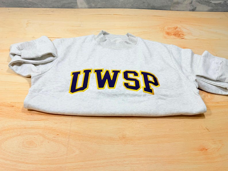 Custom Varsity Letter Applique Crewneck Sweatshirt, Personalized Neck Script University Game Day Pullover