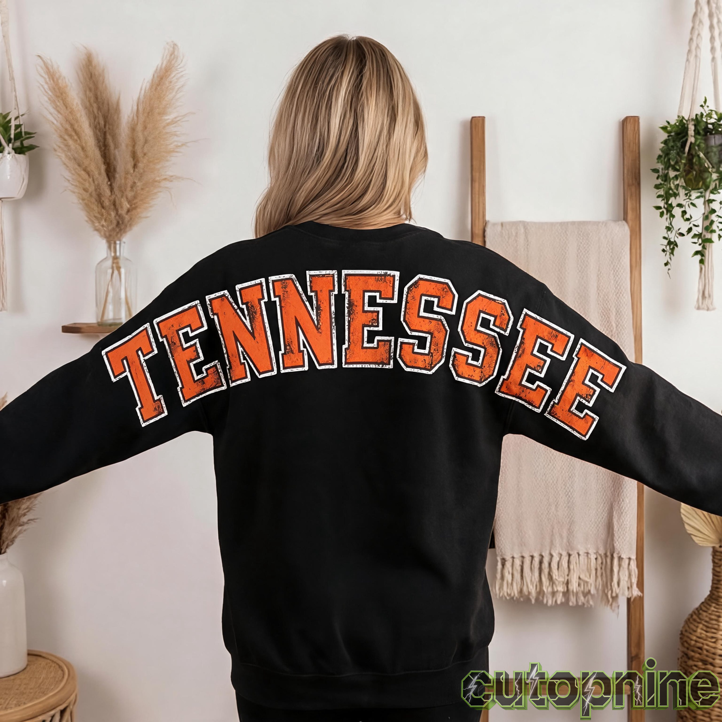 Custom Tennessee Vintage Letter Print Sweatshirt