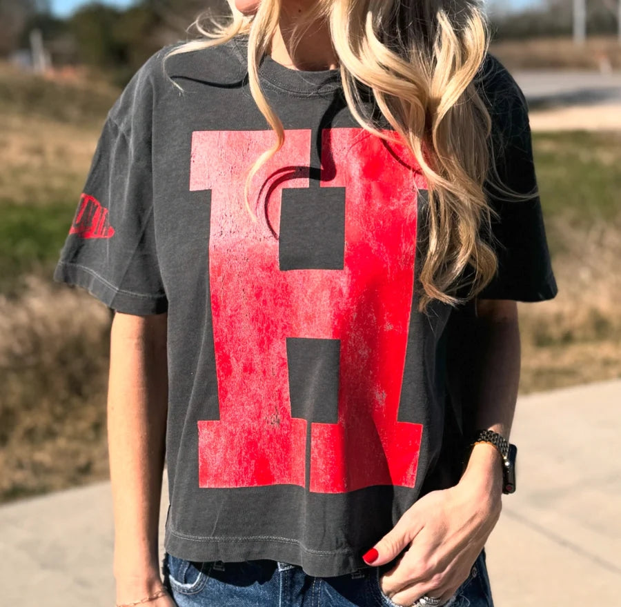Custom #1 Fan Tee🏆Game Day Gifts Custom Initial Shirt with Number & Sleeve Print