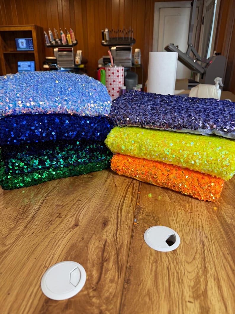 Custom Sequin Patch Varsity Letter Sweatshirt With Custom Side Embroidery