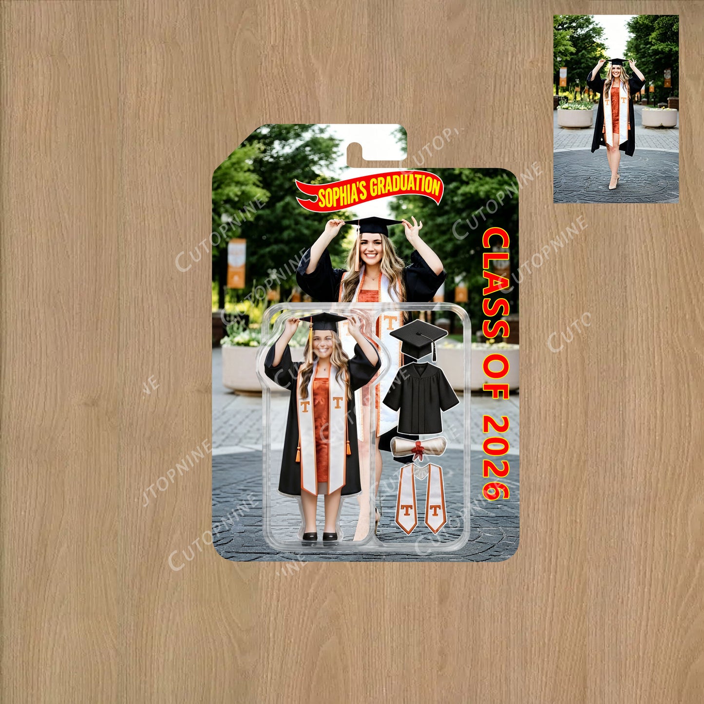 Personalized Graduation Photo Keepsake 3D Color Printed Full Color Custom Graduation Gift