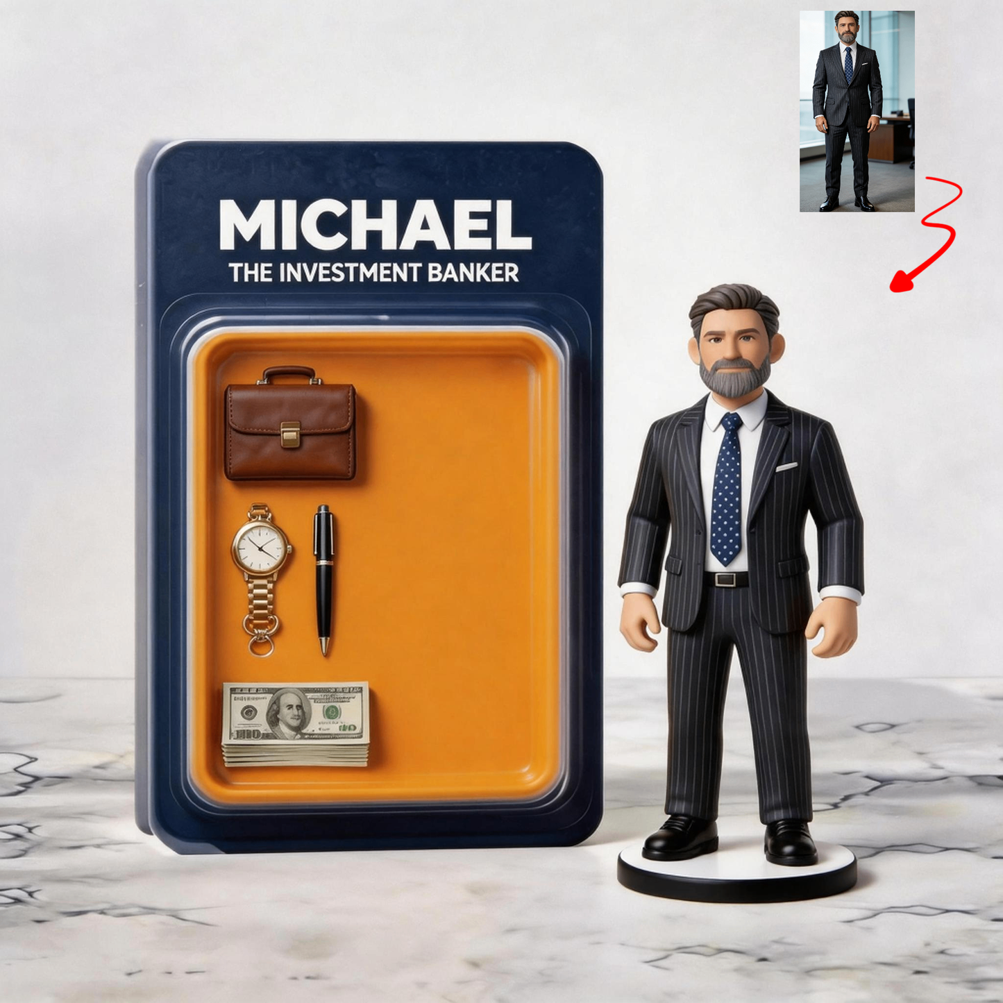 The Collectible Father | 3D Color Printing Job Figure Custom Toy Box