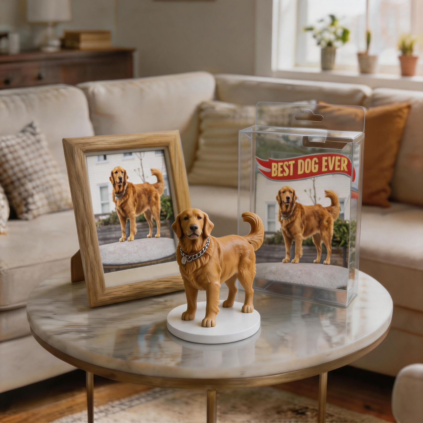 Custom Photo 3D Printed Pet Figurine Personalized Pet Memorial Keepsake