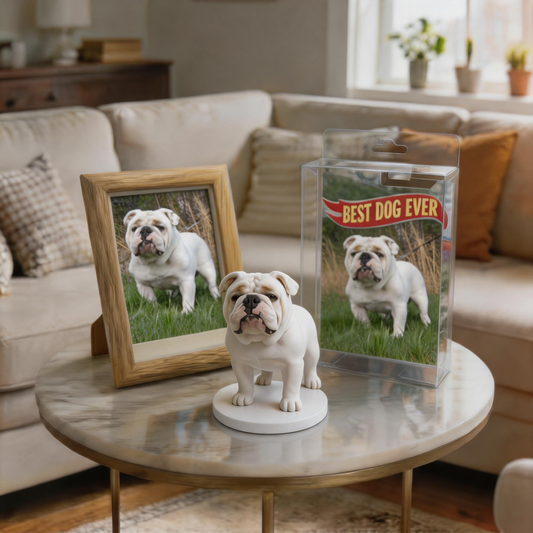 Custom Photo 3D Printed Pet Figurine Personalized Pet Memorial Keepsake