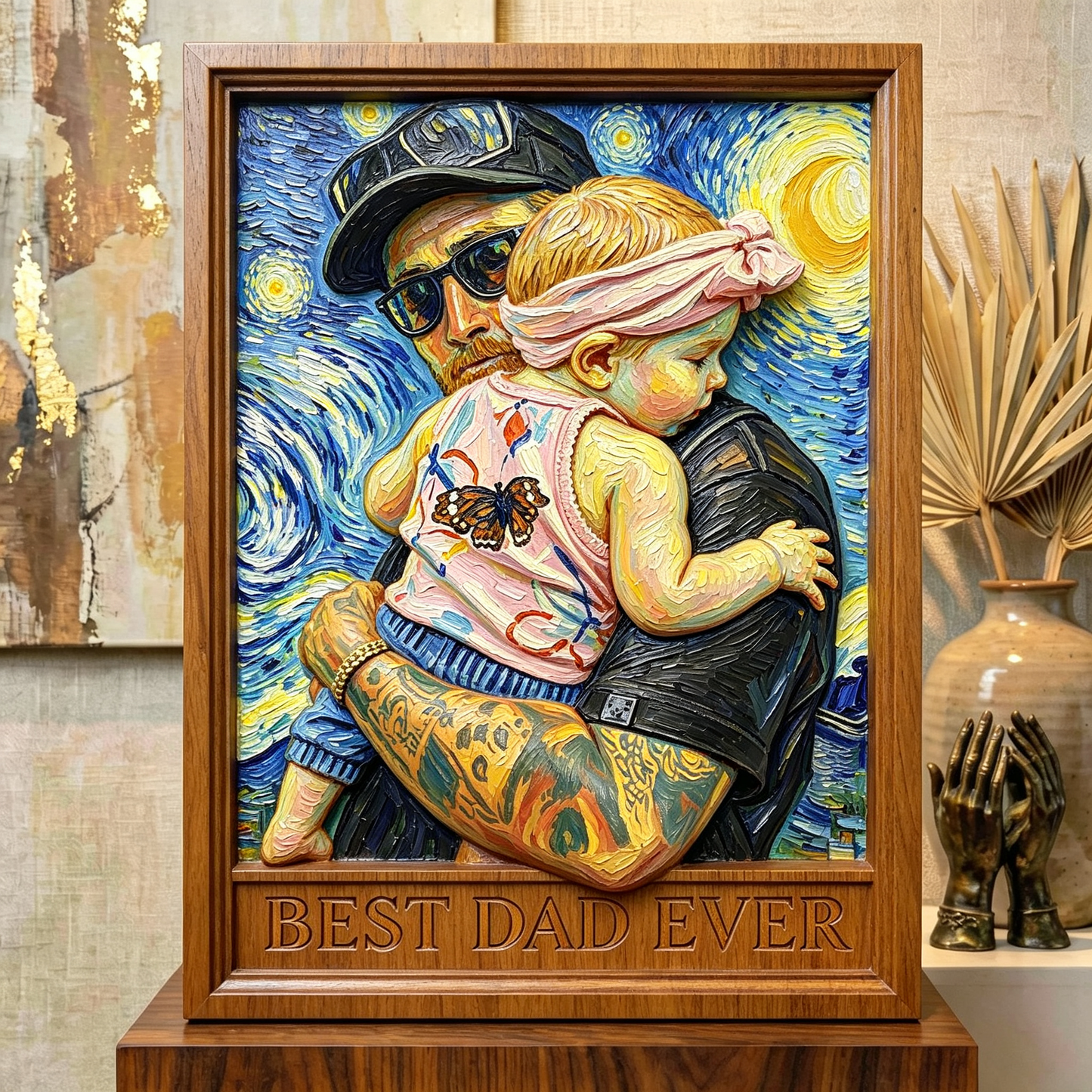 Custom 3D Impressionist Relief Art Piece & Desk Decor