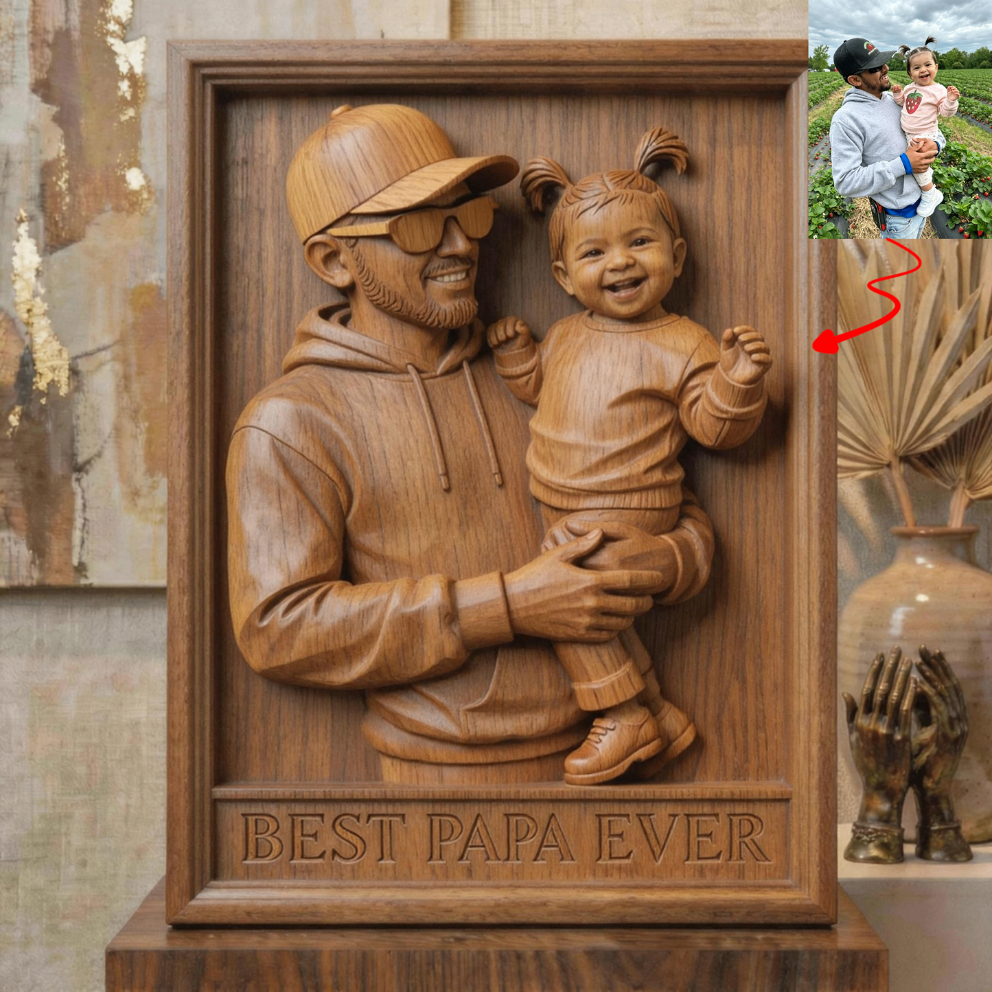 The Heirloom Wood-Grain Custom Relief Art Decor