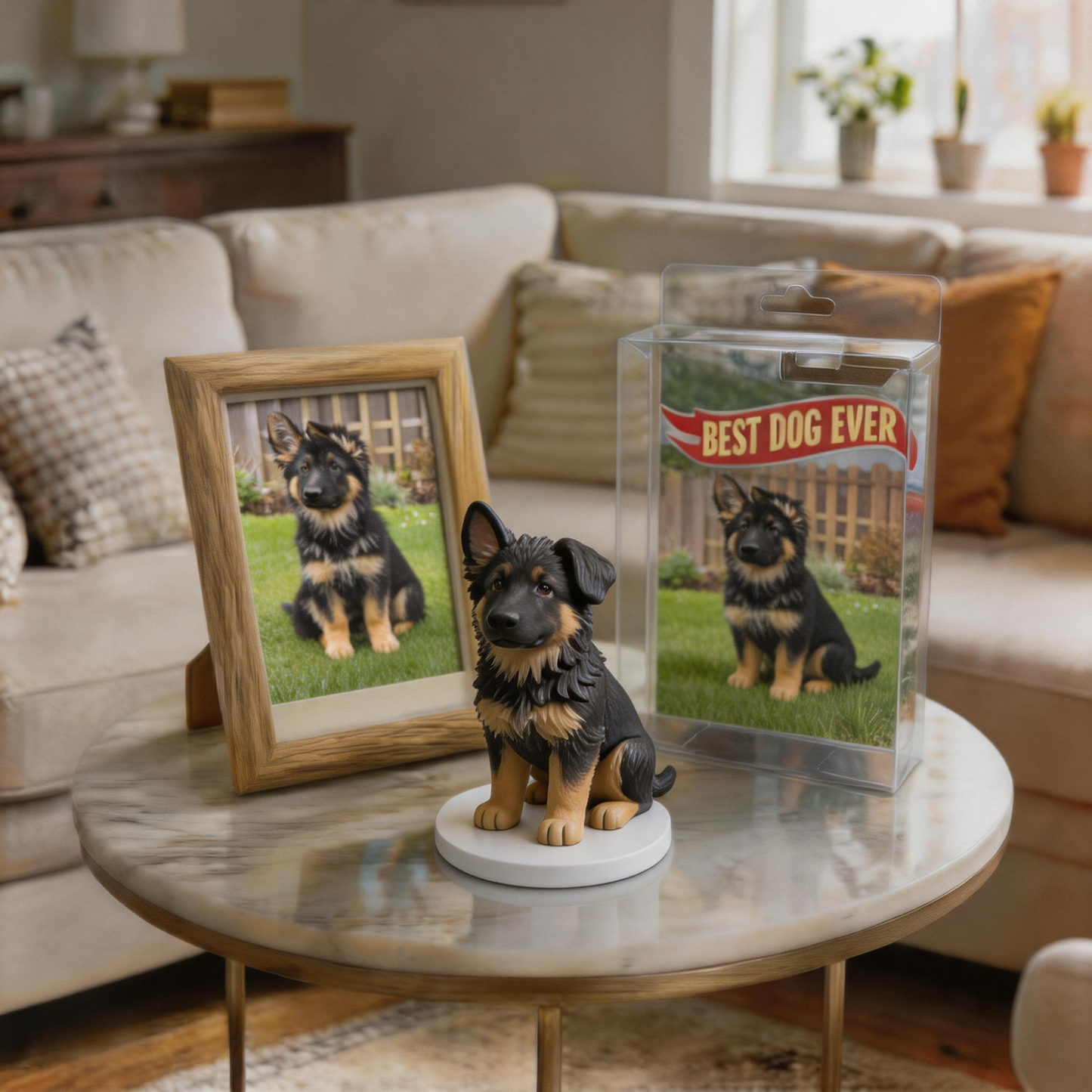 Custom Photo 3D Printed Pet Figurine Personalized Pet Memorial Keepsake