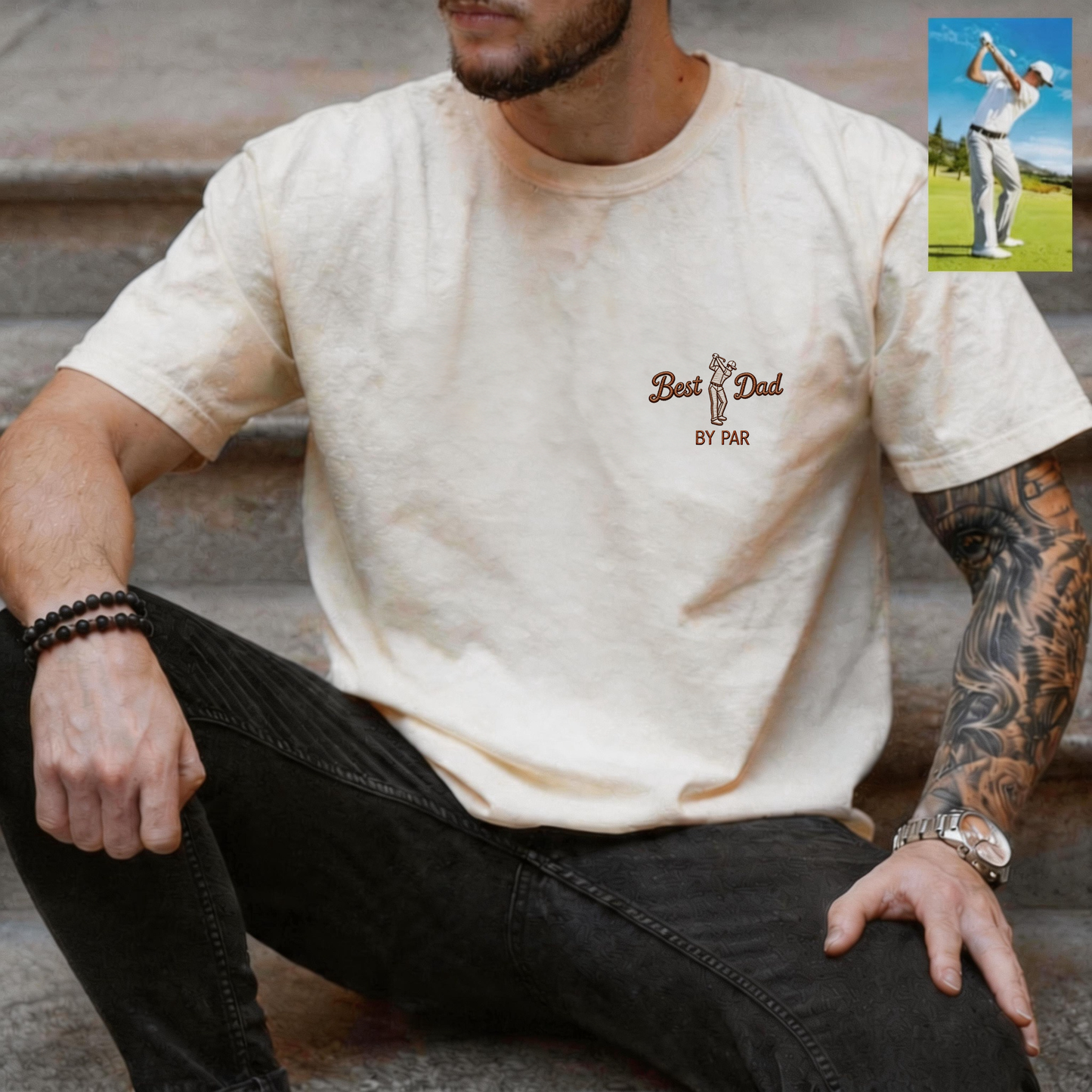 Best Dad By Par – Personalized Embroidered Golf Tee