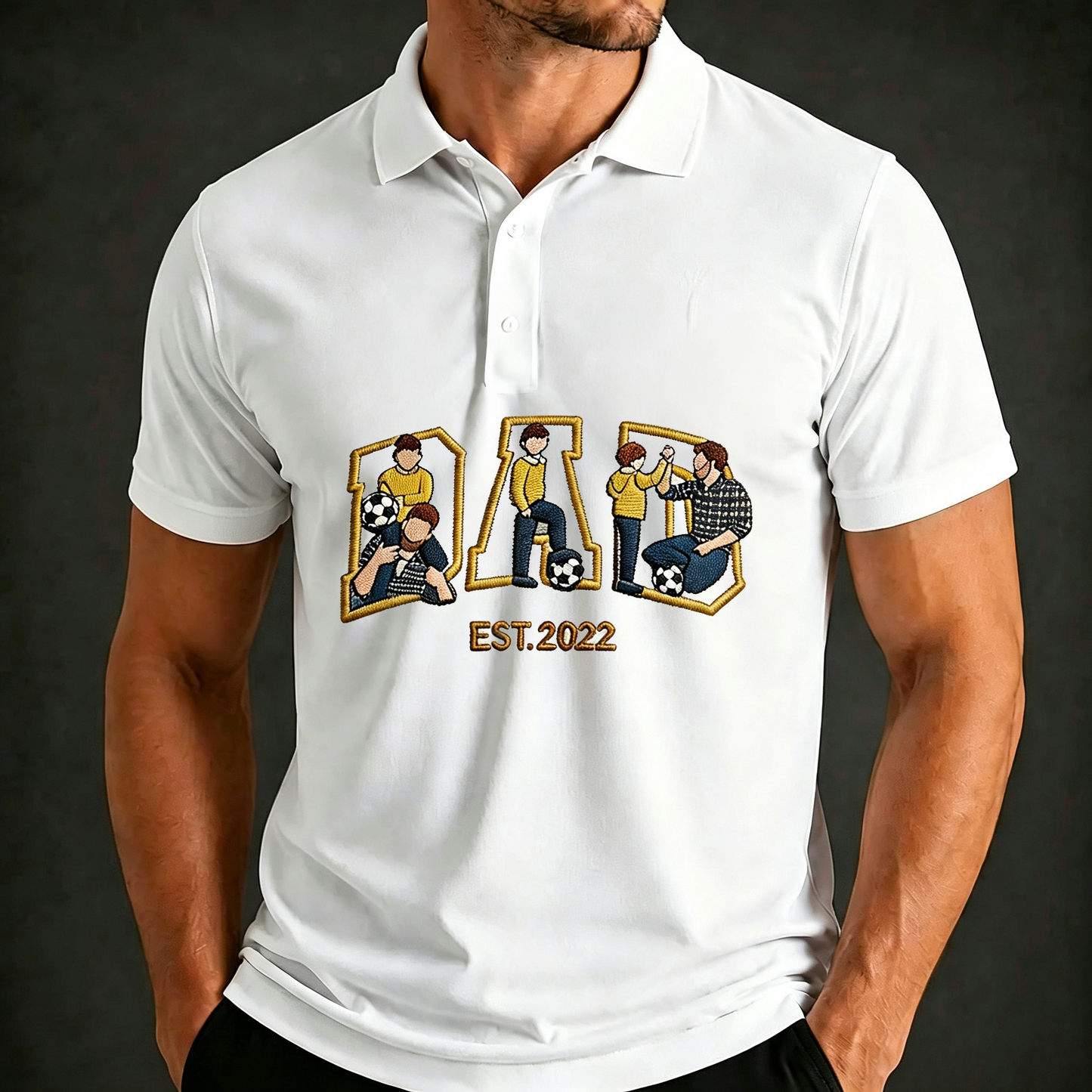 The "Best Dad Ever" Premium Personalized Golf Polo