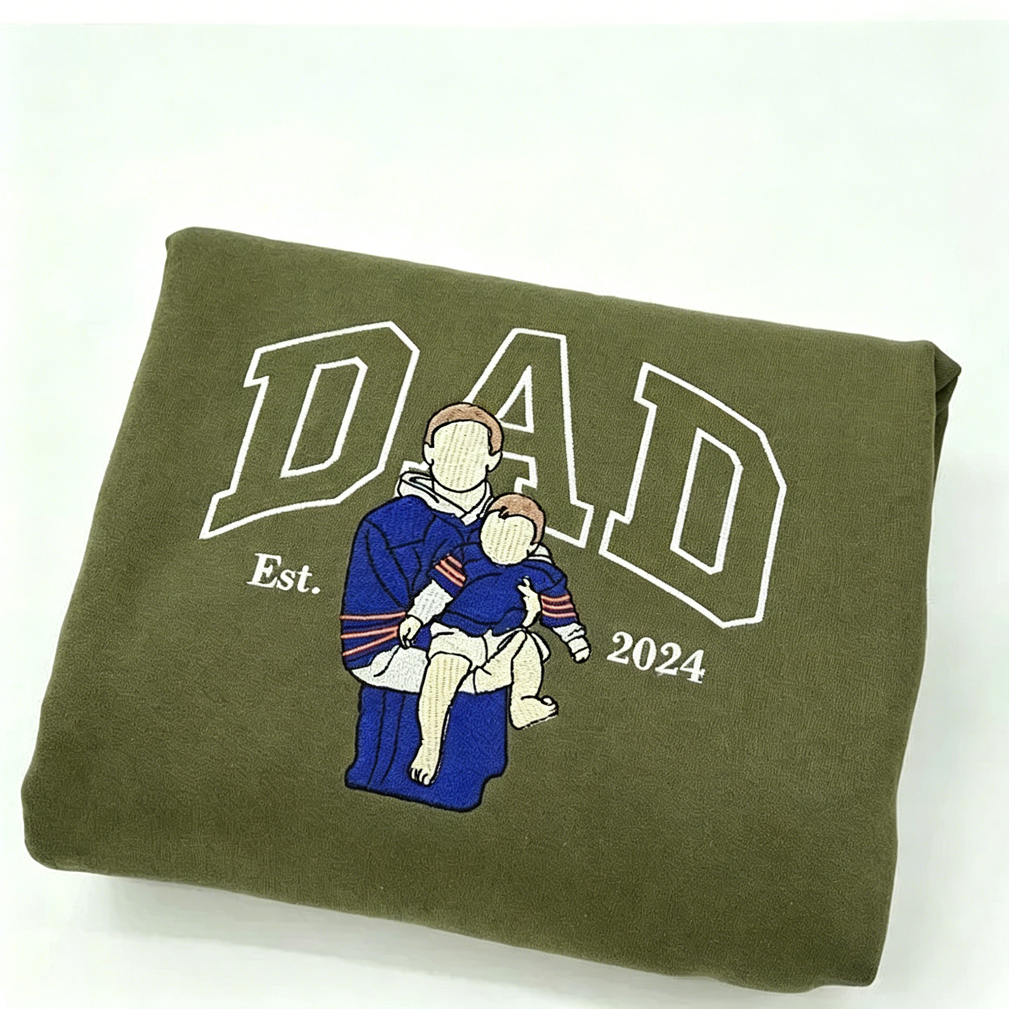 Custom Dad Photo Embroidered Clothing Father's Day Gift