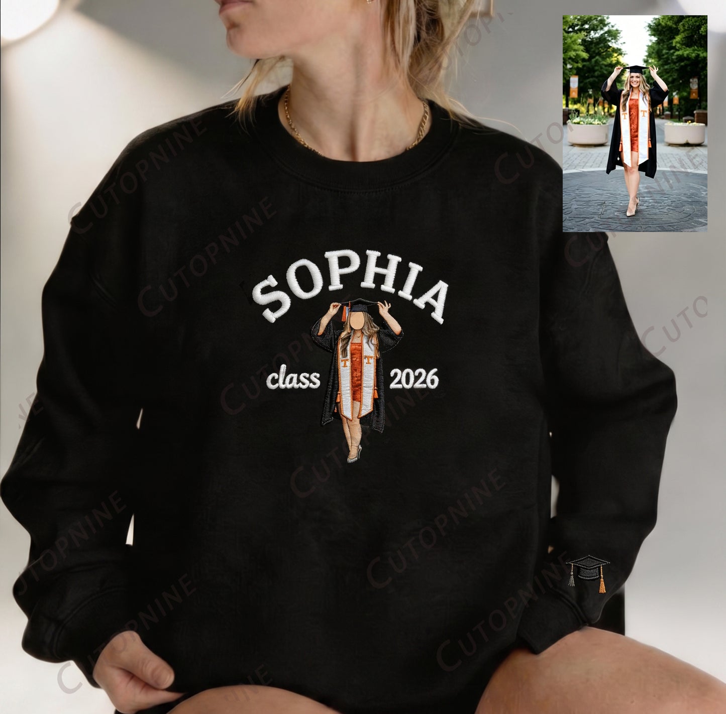 Custom Photo Graduation Sweatshirt | Personalized Name & Year Grad Gift