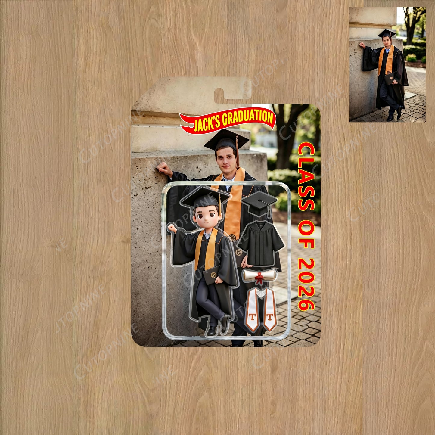 Personalized Graduation Photo Keepsake 3D Color Printed Full Color Custom Graduation Gift