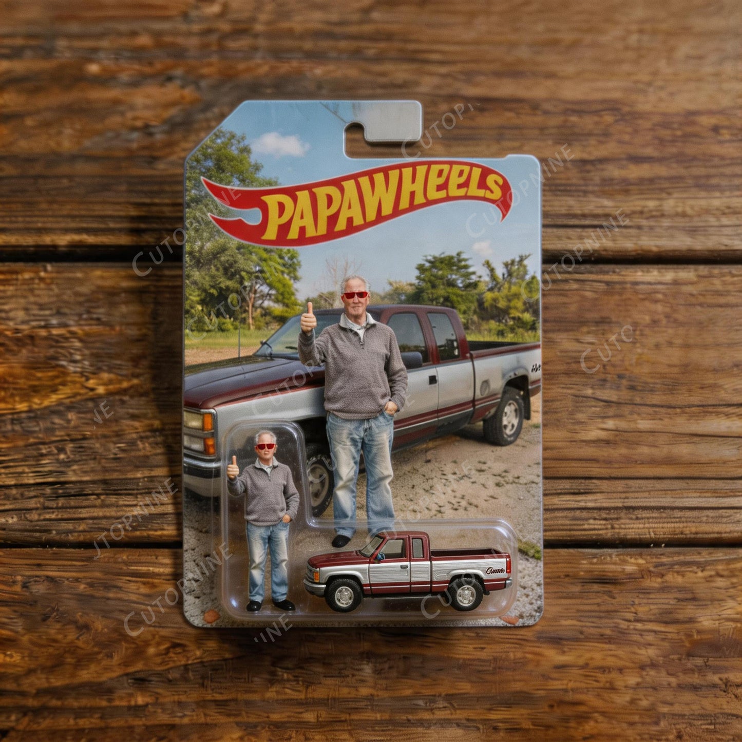 Custom "PapaWheels" 3D Printed Action Figure | Father’s Day Collectible