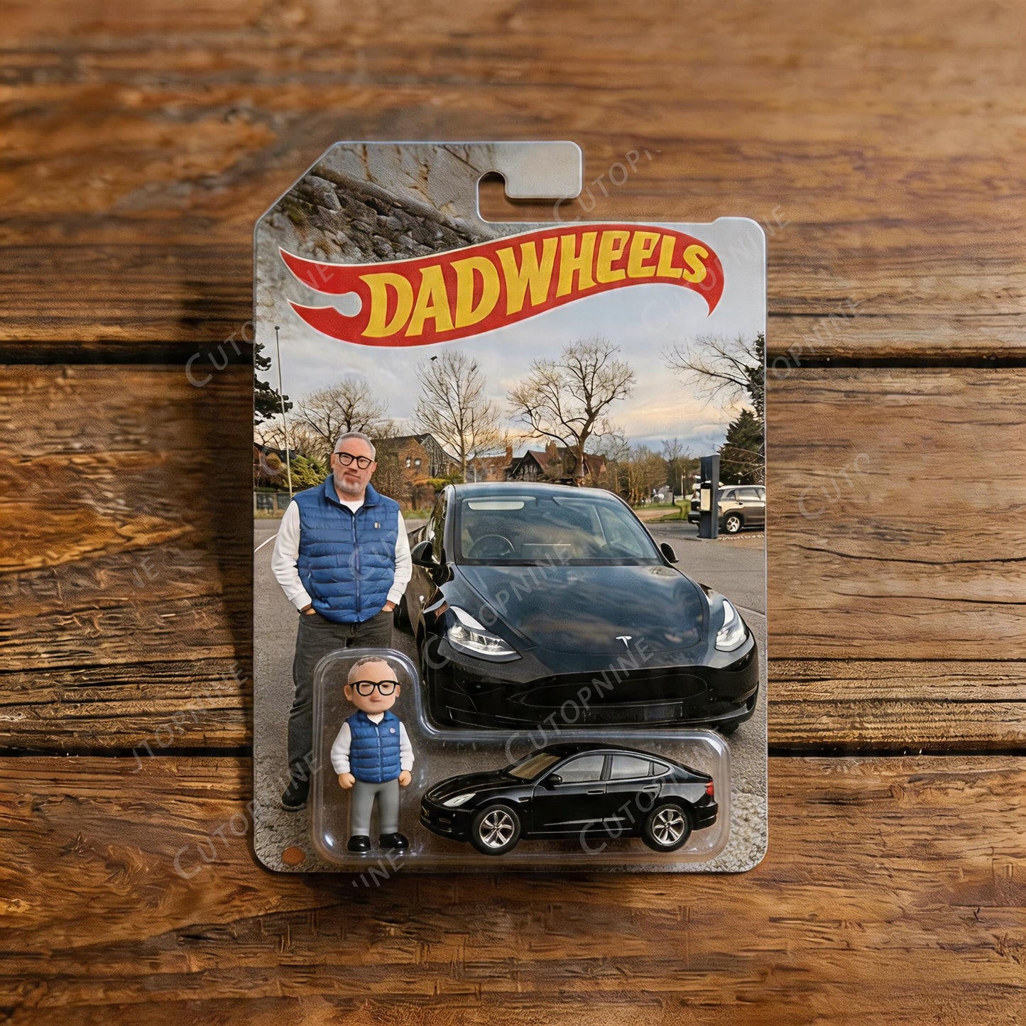 Custom "PapaWheels" 3D Printed Action Figure | Father’s Day Collectible