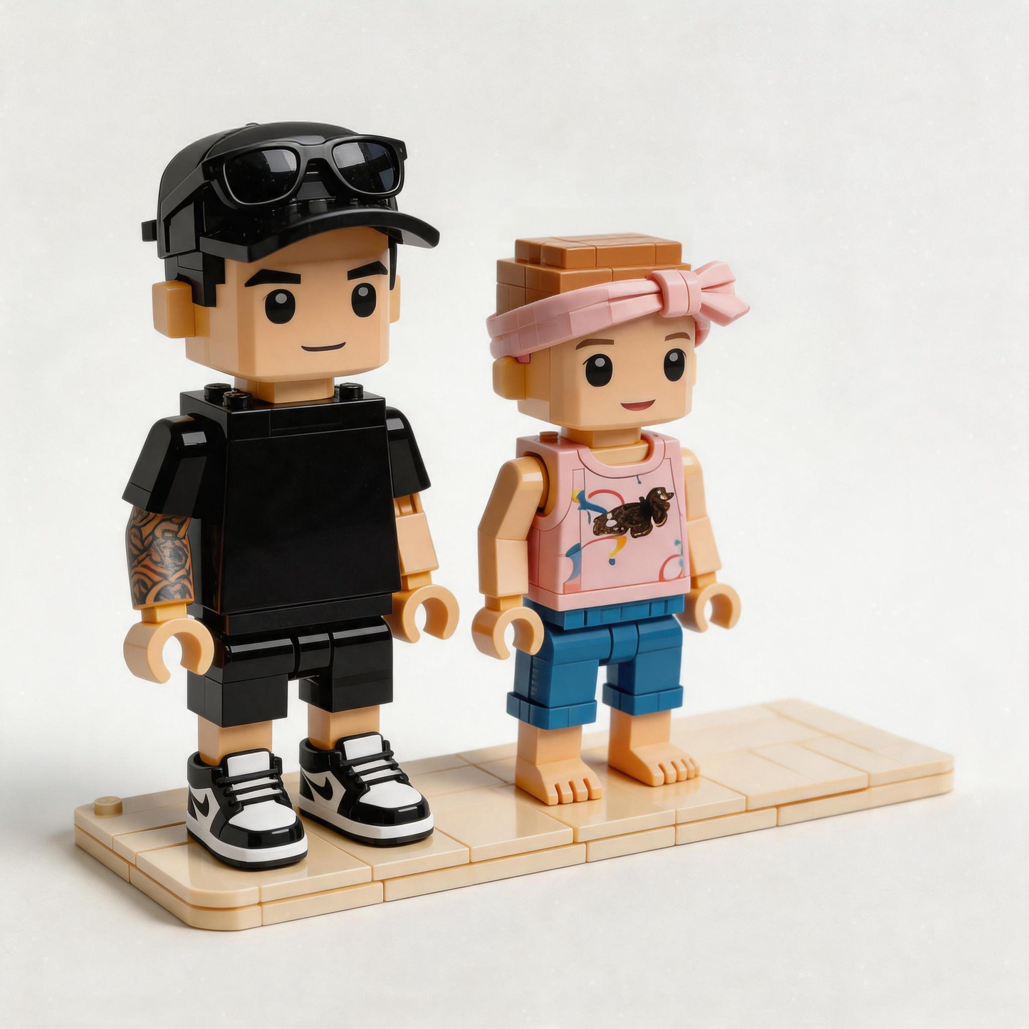 Personalized Custom Photo Figure & 3D Letter Brick Set