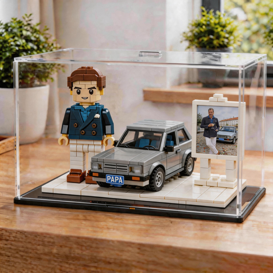 Personalized Custom Car And Figure Brick Model From Photo Perfect Gift For Dad