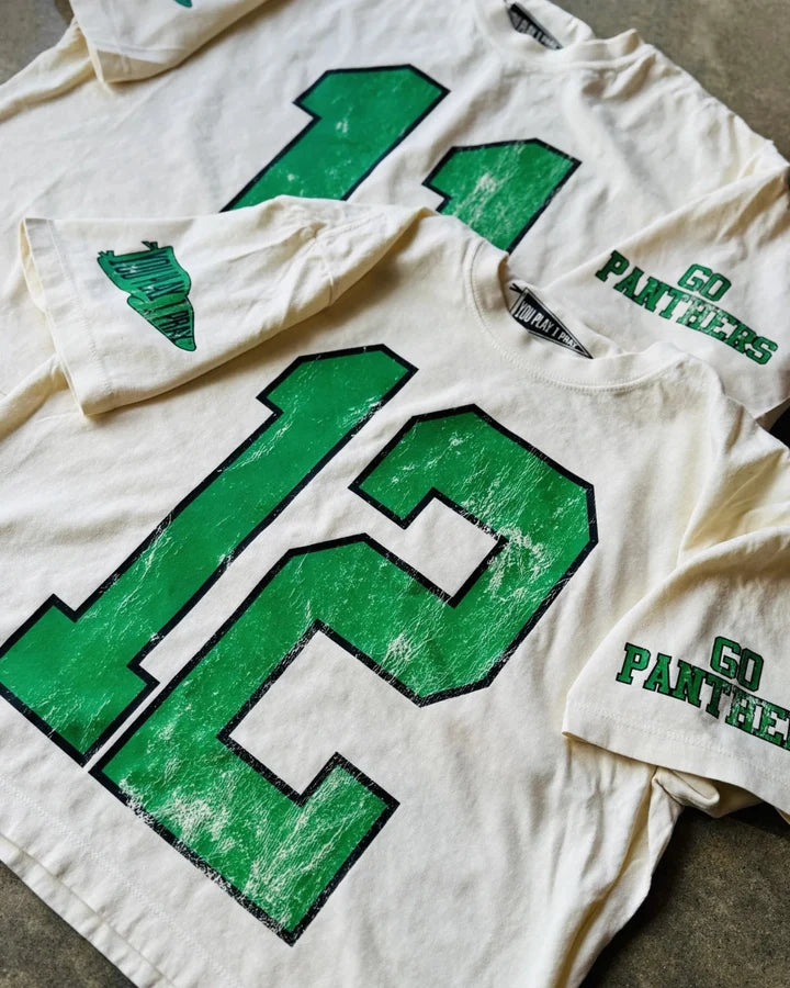 Custom #1 Fan Tee🏆Game Day Gifts Custom Initial Shirt with Number & Sleeve Print
