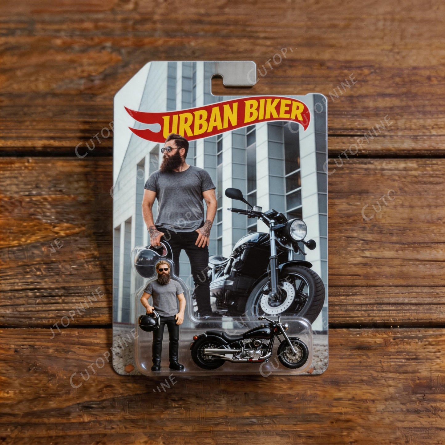 Custom Photo 3D Printed Motorcycle Figurine Personalized Biker Gift Keepsake