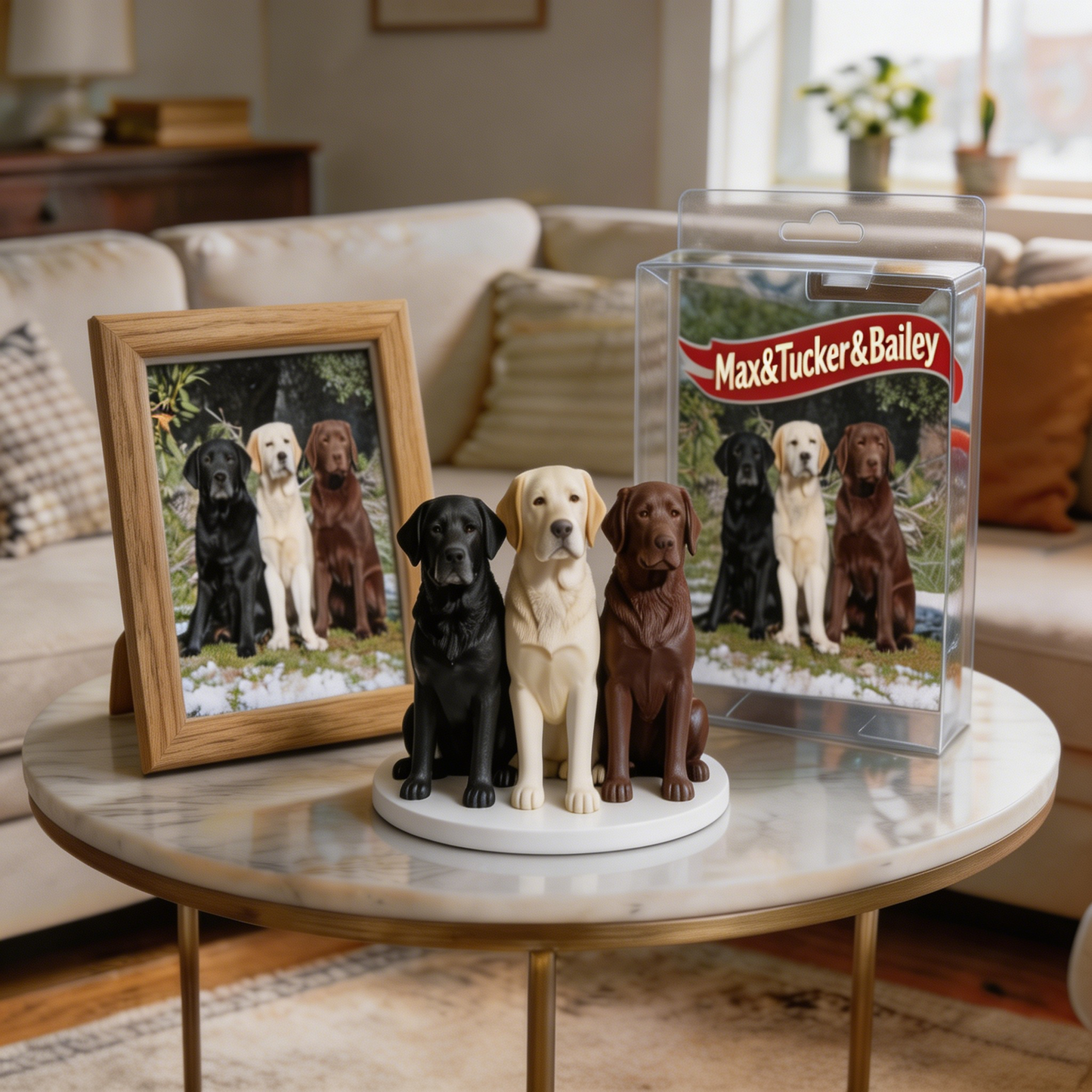 Custom Photo 3D Printed Pet Figurine Personalized Pet Memorial Keepsake