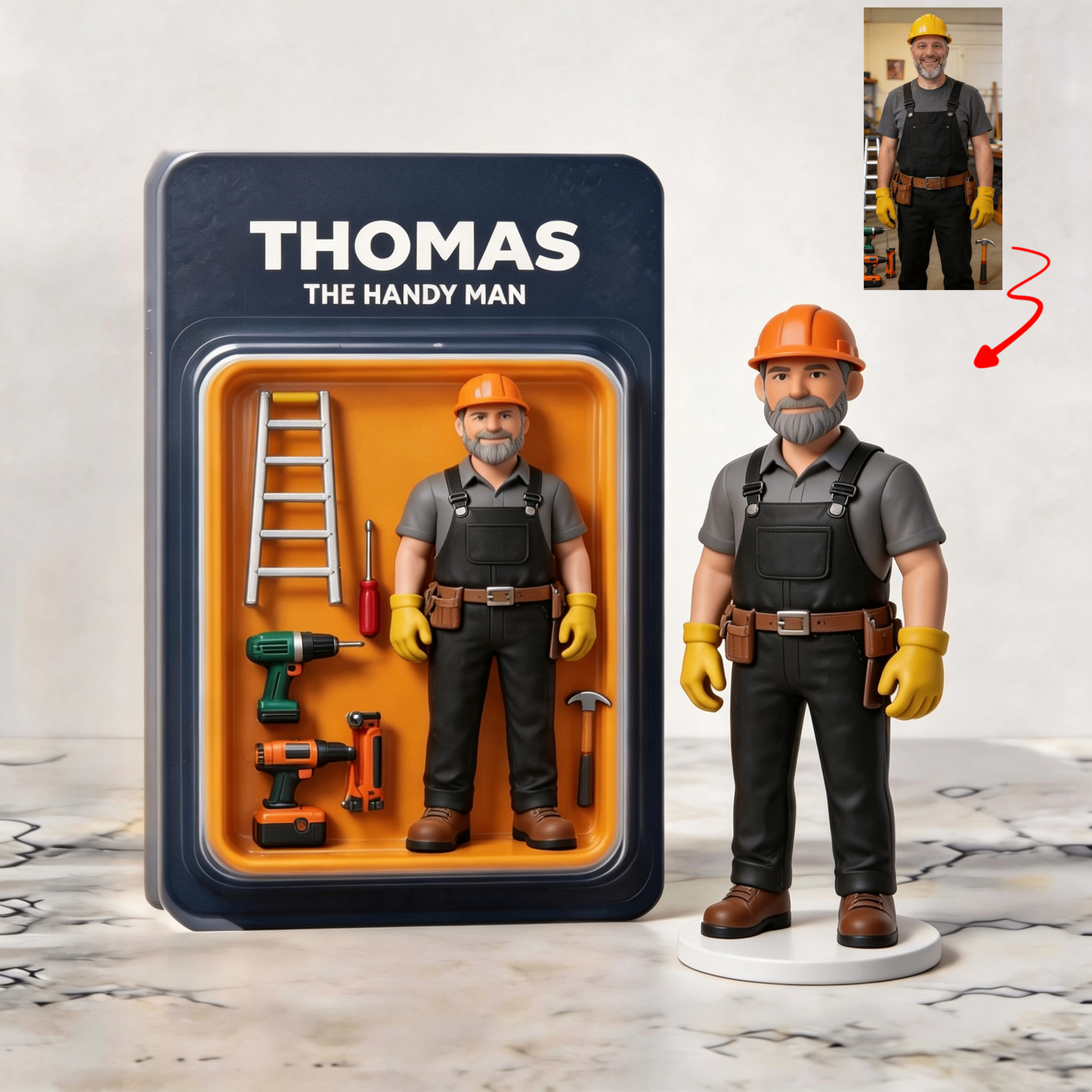 The Collectible Father | 3D Color Printing Job Figure Custom Toy Box