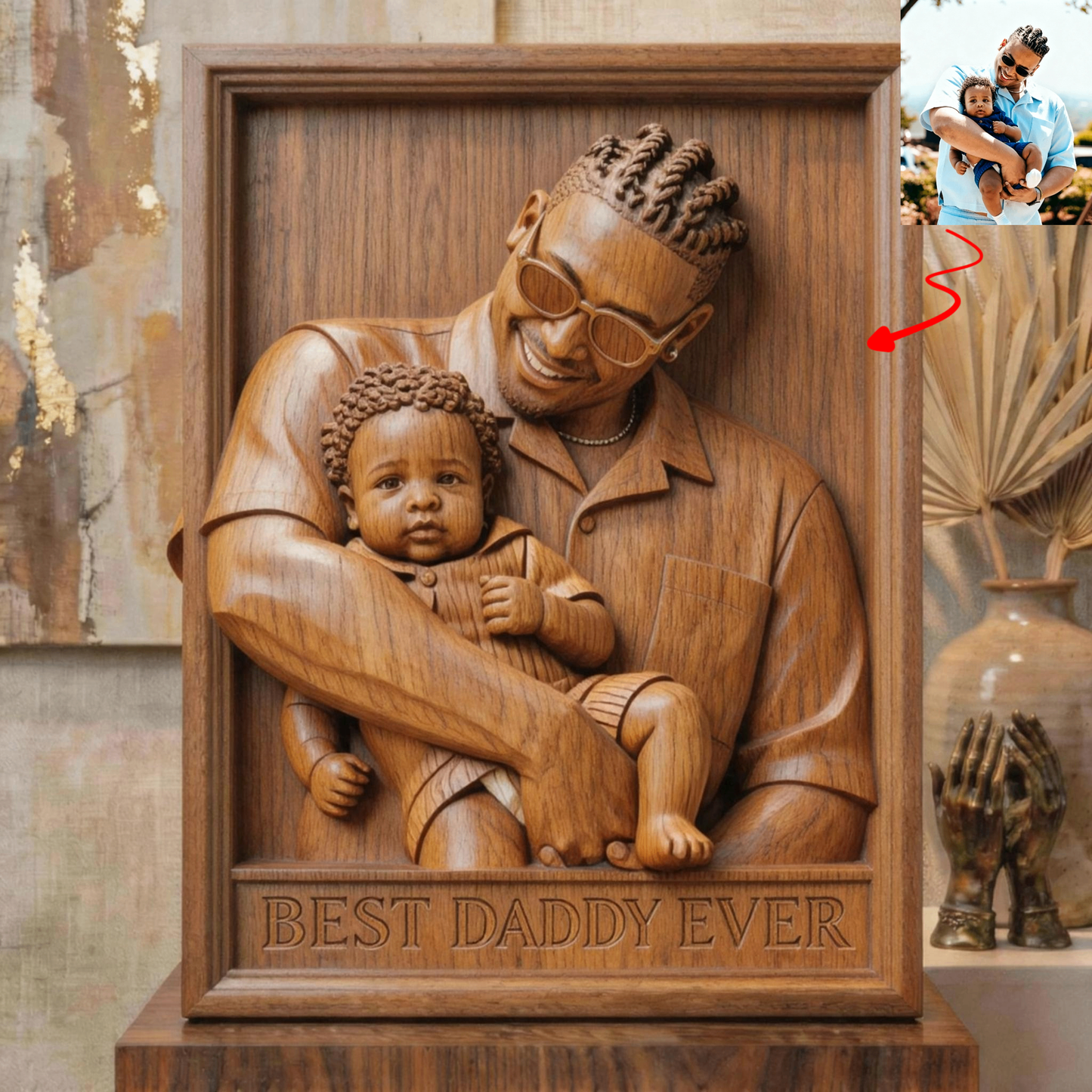 The Heirloom Wood-Grain Custom Relief Art Decor