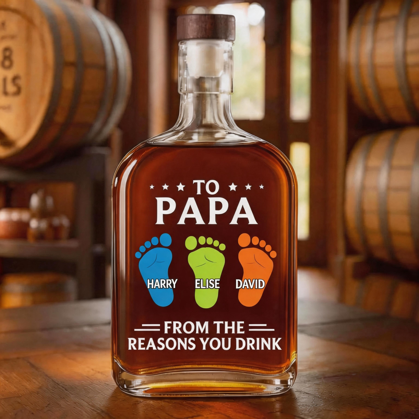 The "Reasons You Drink" Custom Whiskey Bottle