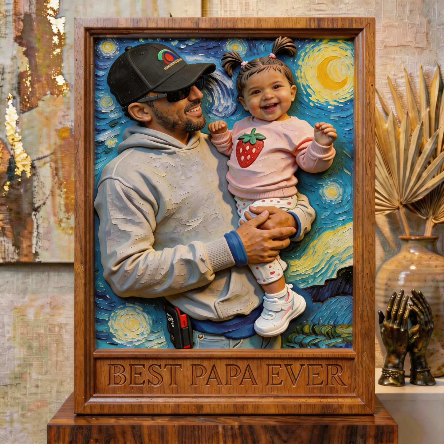 Custom 3D Impressionist Relief Art Piece & Desk Decor