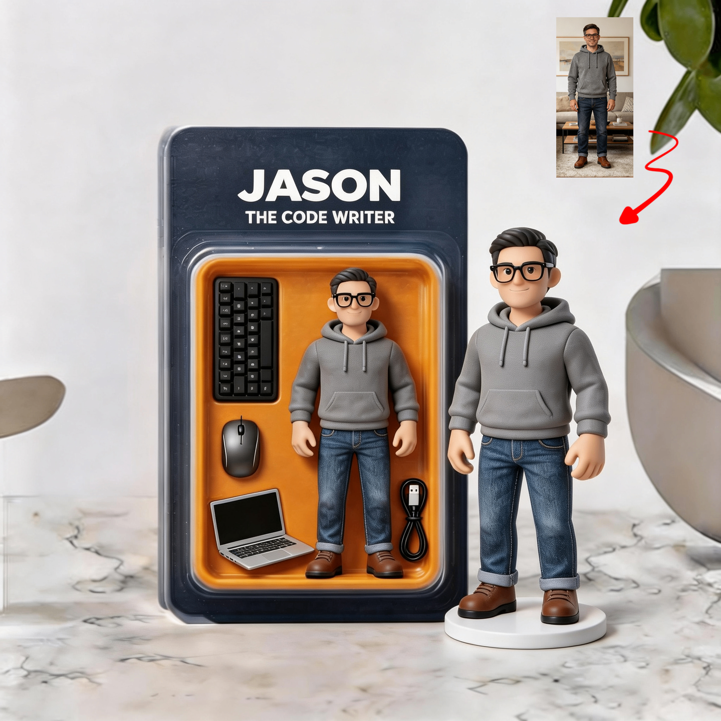 The Collectible Father | 3D Color Printing Job Figure Custom Toy Box