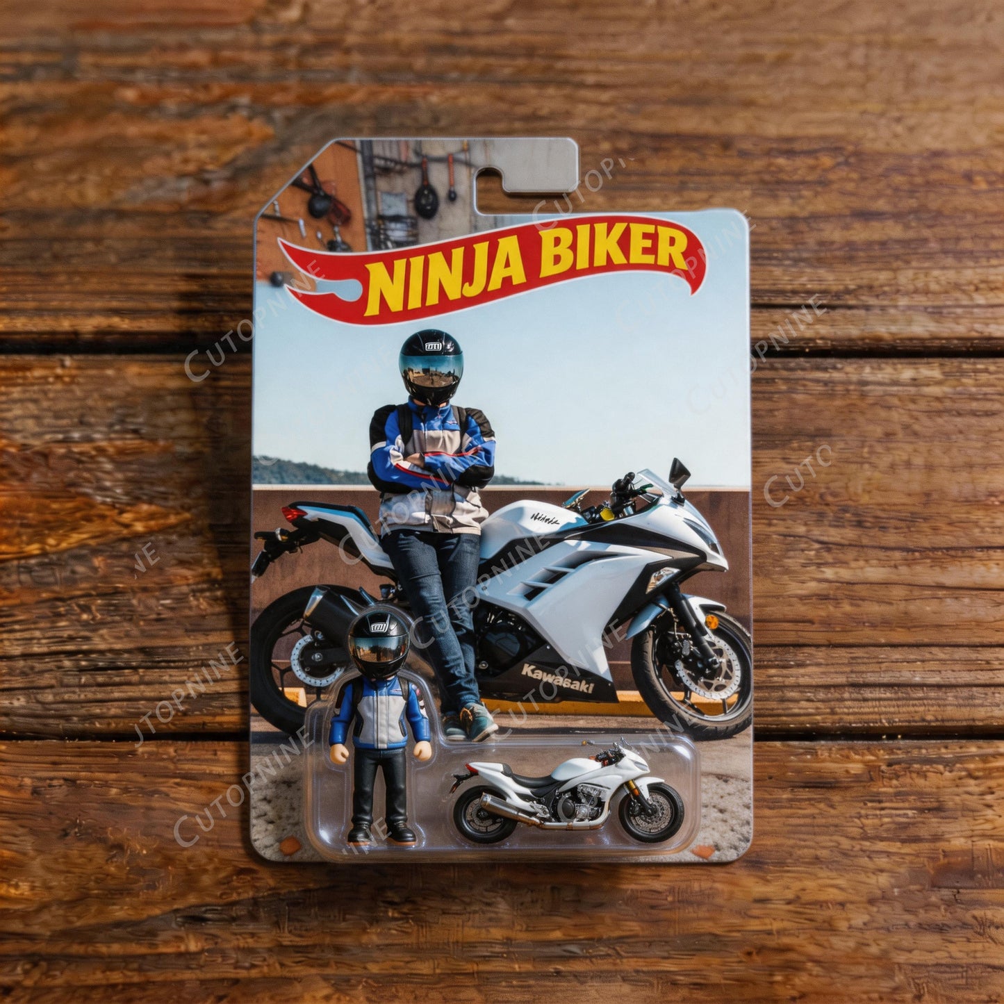 Custom Photo 3D Printed Motorcycle Figurine Personalized Biker Gift Keepsake