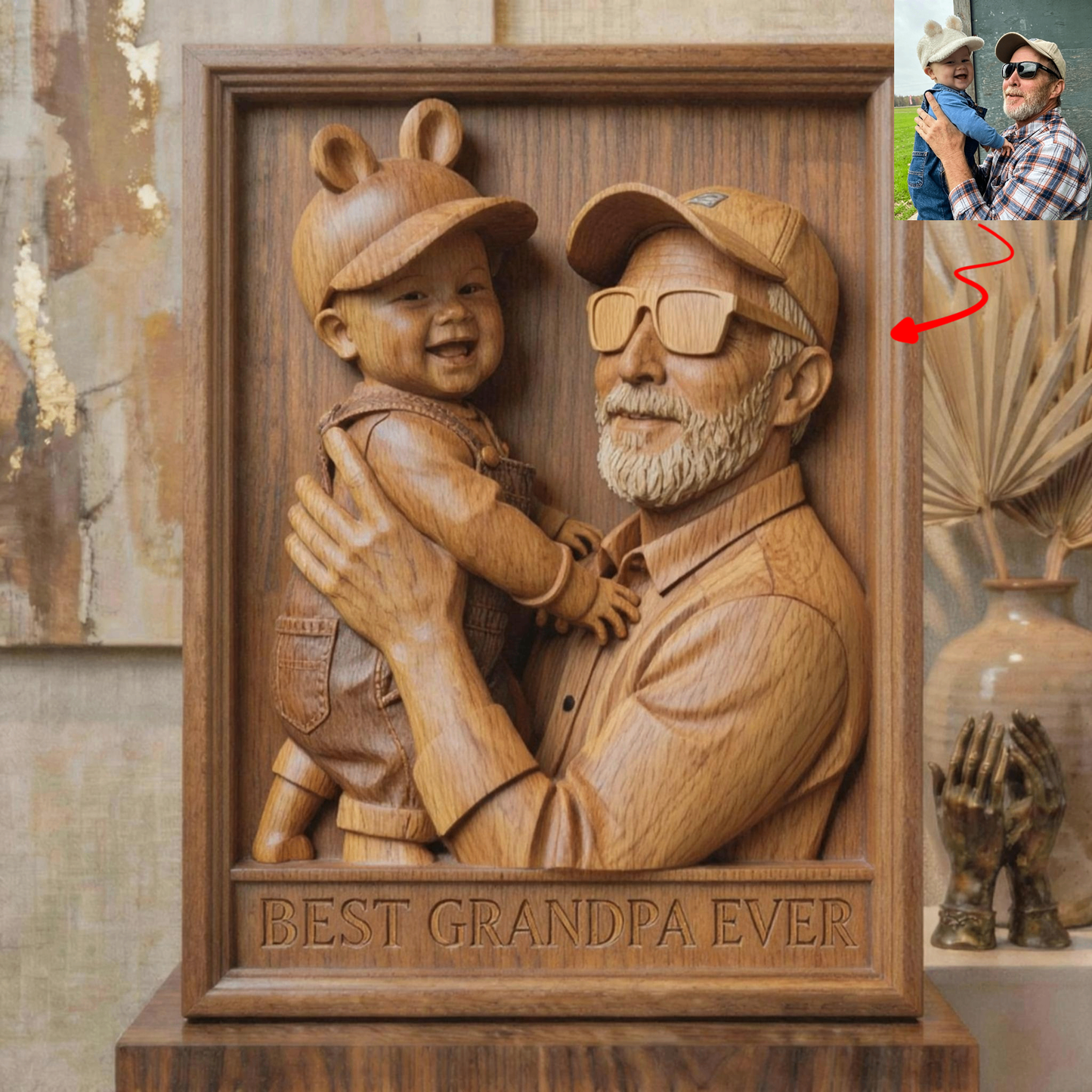 The Heirloom Wood-Grain Custom Relief Art Decor