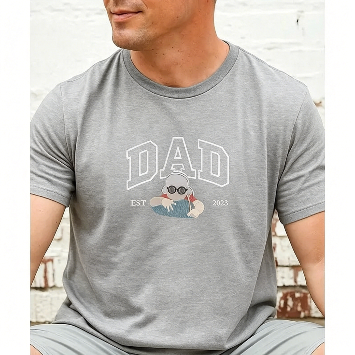 Custom Dad Photo Embroidered Clothing Father's Day Gift