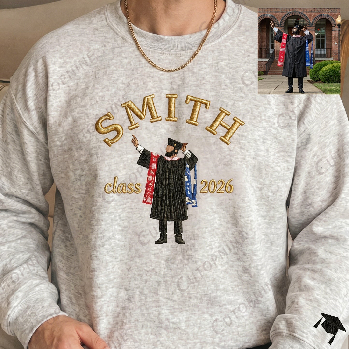 Custom Photo Graduation Sweatshirt | Personalized Name & Year Grad Gift