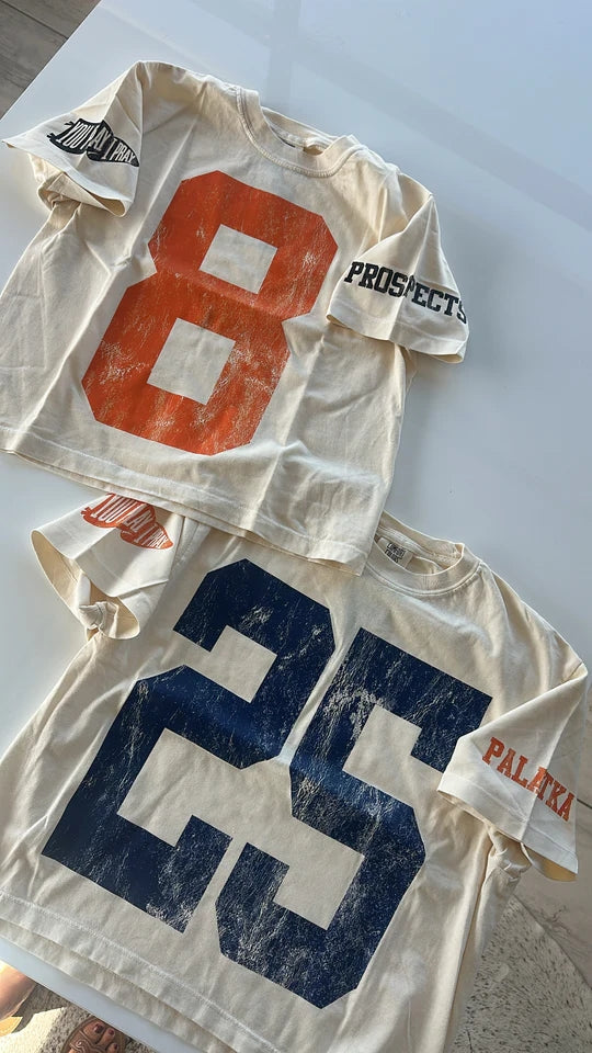 Custom #1 Fan Tee🏆Game Day Gifts Custom Initial Shirt with Number & Sleeve Print