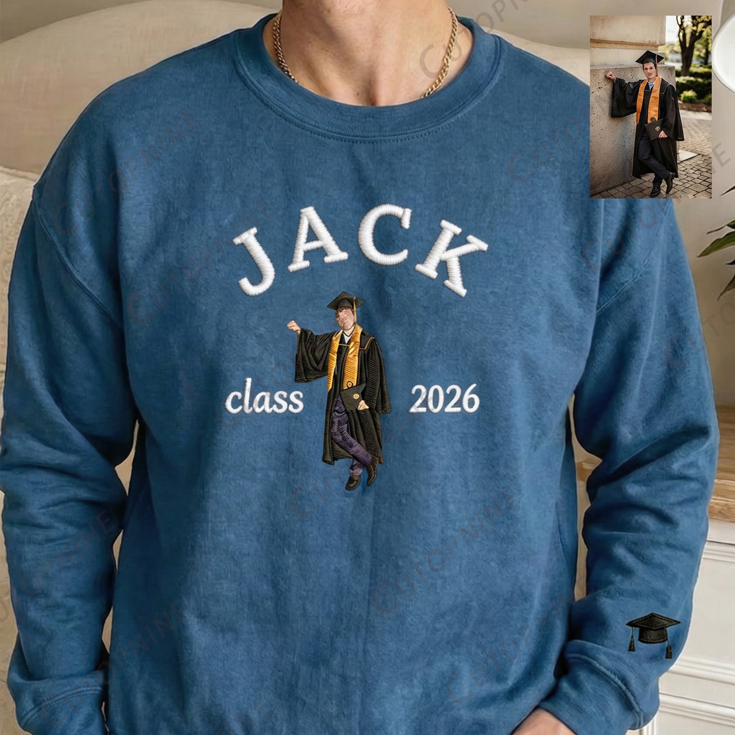 Custom Photo Graduation Sweatshirt | Personalized Name & Year Grad Gift