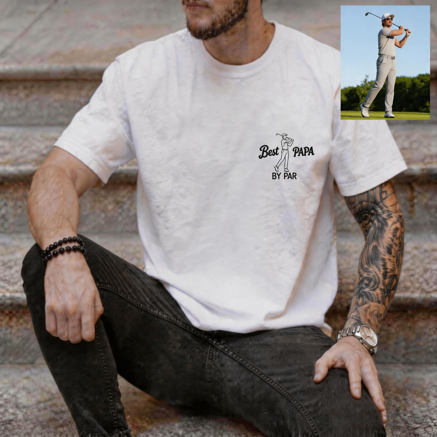 Best Dad By Par – Personalized Embroidered Golf Tee
