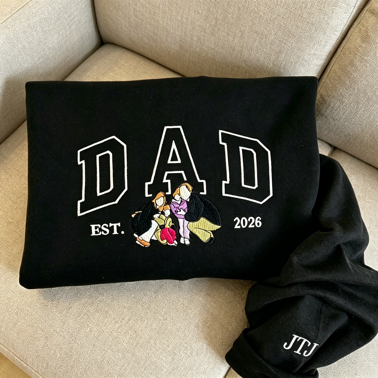 Custom Dad Photo Embroidered Clothing Father's Day Gift